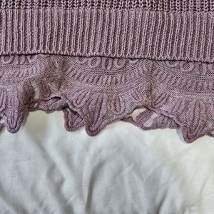 Purple sweater dress